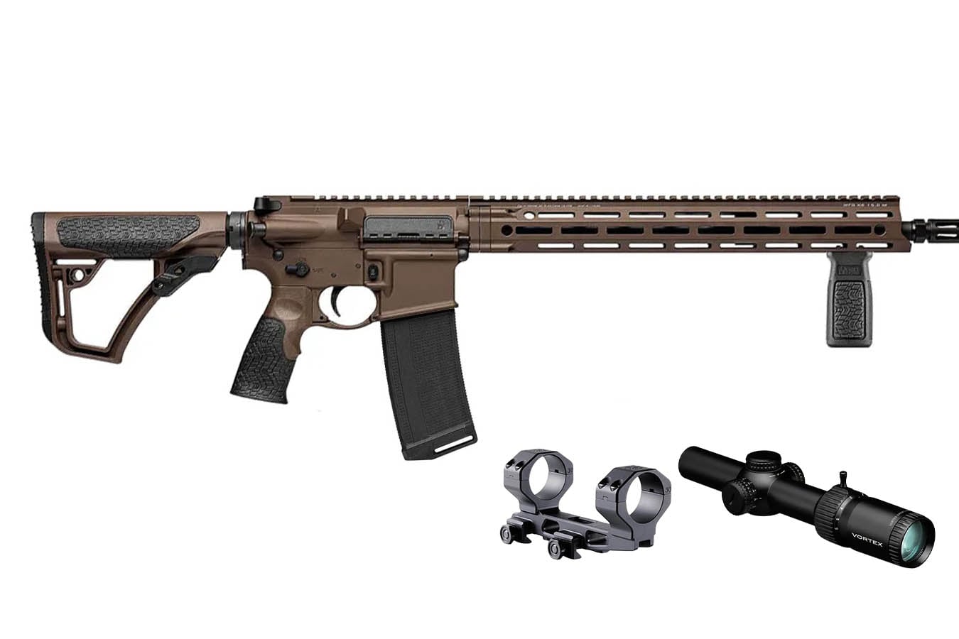 Daniel Defense DDM4V7 Milspec Plus 5.56 NATO Semi-Auto Rifle w/ Vortex Siren Scope and Ruff's Cantilever Mount